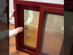 পোকা নিরোধক পর্দা অ্যালুমিনিয়াম স্লাইডিং জানালা বাথরুমের জন্য কাঠের কারুকাজ রঙ